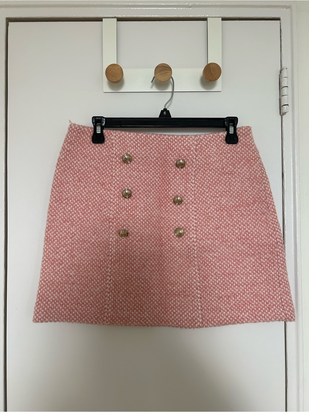 Maje Pink Tweed Double-Breasted Jacket and Skirt Set - Picture 6 of 15